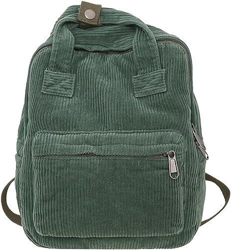 JRink Ästhetischer Jeansrucksack für Damen Herren, lässiger Denim-Tagesrucksack, Handtasche, Geldbörse, leichter Rucksack, Schultertasche, 640 Olive von JRink