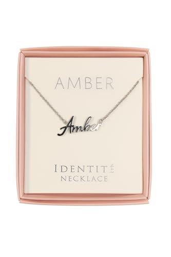 JRose Collections Identité Personalisierte Namenskette - Beliebte Mädchennamen & Titel - Verstellbare Kette in Geschenkbox von Mulberry Studios, Einheitsgröße, Zink JRose Collections Identité Personalisierte Namenskette - Beliebte Mädchennamen & Titel - Verstellbare Kette in Geschenkbox von Mulberry Studios, Einheitsgröße, Zink von JRose Collections