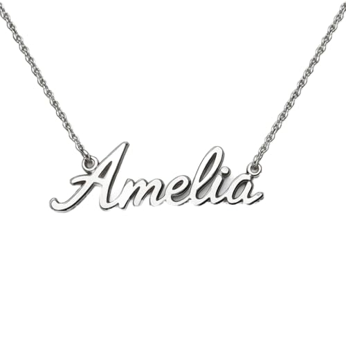 JRose Collections Identité Personalisierte Namenskette - Beliebte Mädchennamen & Titel - Verstellbare Kette in Geschenkbox von Mulberry Studios, Einheitsgröße, Zink JRose Collections Identité Personalisierte Namenskette - Beliebte Mädchennamen & Titel - Verstellbare Kette in Geschenkbox von Mulberry Studios, Einheitsgröße, Zink von JRose Collections