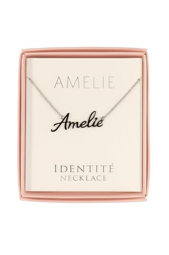 JRose Collections Identité Personalisierte Namenskette - Beliebte Mädchennamen & Titel - Verstellbare Kette in Geschenkbox von Mulberry Studios, Einheitsgröße, Zink JRose Collections Identité Personalisierte Namenskette - Beliebte Mädchennamen & Titel - Verstellbare Kette in Geschenkbox von Mulberry Studios, Einheitsgröße, Zink von JRose Collections