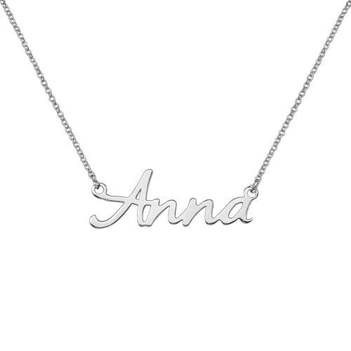 JRose Collections Identité Personalisierte Namenskette - Beliebte Mädchennamen & Titel - Verstellbare Kette in Geschenkbox von Mulberry Studios, Einheitsgröße, Zink von JRose Collections