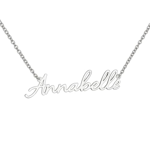 JRose Collections Identité Personalisierte Namenskette - Beliebte Mädchennamen & Titel - Verstellbare Kette in Geschenkbox von Mulberry Studios, Einheitsgröße, Zink JRose Collections Identité Personalisierte Namenskette - Beliebte Mädchennamen & Titel - Verstellbare Kette in Geschenkbox von Mulberry Studios, Einheitsgröße, Zink von JRose Collections