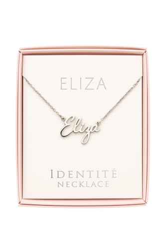 JRose Collections Identité Personalisierte Namenskette - Beliebte Mädchennamen & Titel - Verstellbare Kette in Geschenkbox von Mulberry Studios, Einheitsgröße, Zink JRose Collections Identité Personalisierte Namenskette - Beliebte Mädchennamen & Titel - Verstellbare Kette in Geschenkbox von Mulberry Studios, Einheitsgröße, Zink von JRose Collections