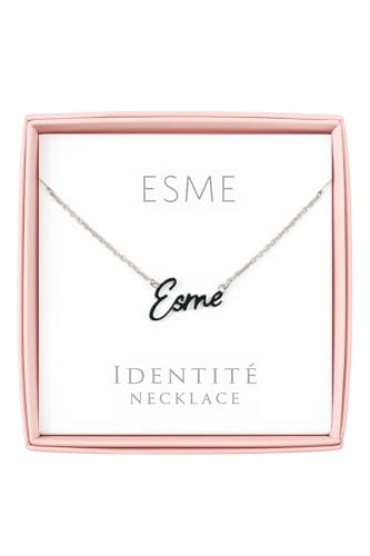 JRose Collections Identité Personalisierte Namenskette - Beliebte Mädchennamen & Titel - Verstellbare Kette in Geschenkbox von Mulberry Studios, Einheitsgröße, Zink JRose Collections Identité Personalisierte Namenskette - Beliebte Mädchennamen & Titel - Verstellbare Kette in Geschenkbox von Mulberry Studios, Einheitsgröße, Zink von JRose Collections