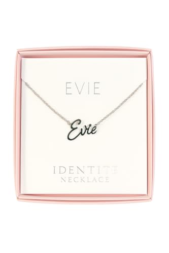 JRose Collections Identité Personalisierte Namenskette - Beliebte Mädchennamen & Titel - Verstellbare Kette in Geschenkbox von Mulberry Studios, Einheitsgröße, Zink JRose Collections Identité Personalisierte Namenskette - Beliebte Mädchennamen & Titel - Verstellbare Kette in Geschenkbox von Mulberry Studios, Einheitsgröße, Zink von JRose Collections