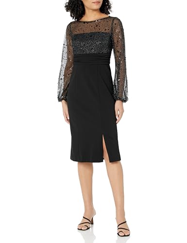 JS Collections Damen Bristol Mantel Cocktailkleid, Schwarz, 48 JS Collections Damen Bristol Mantel Cocktailkleid, Schwarz, 48 von JS Collections