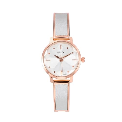 JSDDE Damen Armbanduhr Elegant Spangenuhr Zeitlos Design Kleideruhr Damenuhr Fashion Analog Quarzuhr (Weiß) von JSDDE