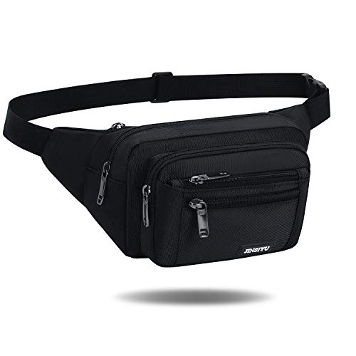 Gürteltasche Bauchtasche für Damen und Herren | wasserdichte Multifunktionale Hüfttasche mit Reißverschluss Geeignet für Reise Wanderung und Alle Outdoor-aktivitäten von JSDing