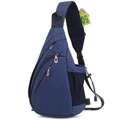 JSDing Sling Rucksack Herren Damen | Brusttasche Sling Bag Sport | Umhängetasche Schulterrucksack Fahrradrucksäcke Cross Bag für Outdoor Wandern Bergsteigen Reisen von JSDing