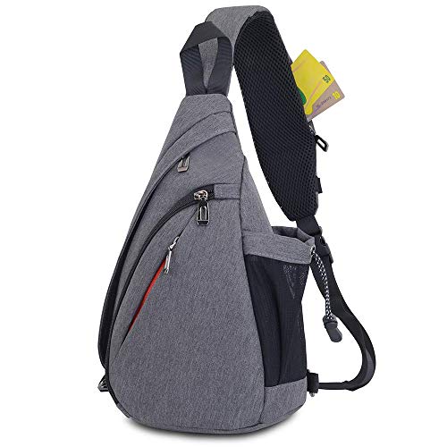 JSDing Sling Rucksack Herren Damen | Brusttasche Sling Bag Sport | Umhängetasche Schulterrucksack Fahrradrucksäcke Cross Bag für Outdoor Wandern Bergsteigen Reisen von JSDing