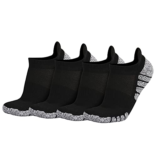 JSDing Sneaker Socken Herren Damen 4 Paar Kurze Halbsocken Füßlinge Laufsocken Sportsocken Atmungsaktiv von JSDing