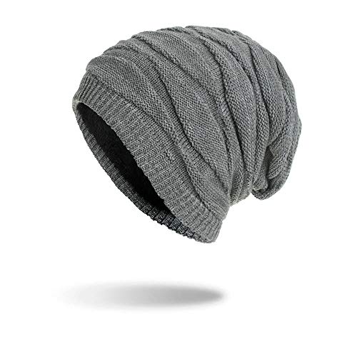 JSDing Wintermütze Unisex Mütze Weiche Stretch Strick Gefüttert Dicke Warme Mütze Slouchy Ski Beanies Mütze Wolle Baggy Skateboard Caps für Männer und Frauen Paar von JSDing