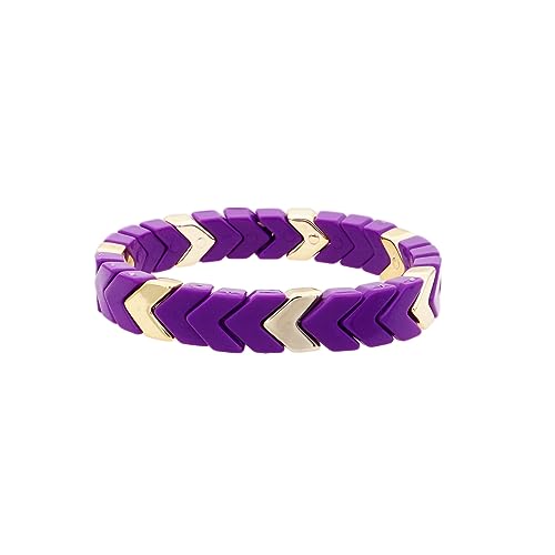 JSEA Buntes elastisches Armband aus Kunstharz, für Damen, mehrfarbig, Stretch-Armband für Damen, Polyurethan Harz, Kein Edelstein JSEA Buntes elastisches Armband aus Kunstharz, für Damen, mehrfarbig, Stretch-Armband für Damen, Polyurethan Harz, Kein Edelstein von JSEA