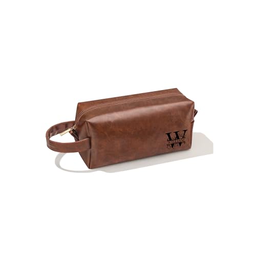 JSENGIFT Kulturbeutel aus Leder mit personalisierbarem Namen, Geschenk für Herren, Jahrestag, Weihnachten, Valentinstag, Vatertag, Geburtstag, Geschenke für Ehemann, Vater, Opa, Bruder, Sohn, Herren, JSENGIFT Kulturbeutel aus Leder mit personalisierbarem Namen, Geschenk für Herren, Jahrestag, Weihnachten, Valentinstag, Vatertag, Geburtstag, Geschenke für Ehemann, Vater, Opa, Bruder, Sohn, Herren, von JSENGIFT