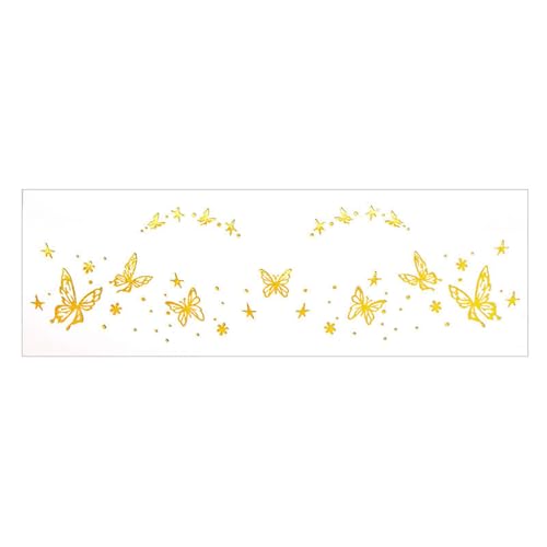 1 Blatt Metallic Face Tätowierung Mit Stars Sommersprossen Bowknot Schneeflocken Aufkleber Für Frauen Girls Festival Party Make Up von JSGHGDF