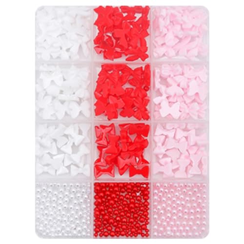 12 Gitter 3D Schleifen Bowknot Nägel Kunst gemischte Form Nägel Kunst Nägel Kunst Dekorationen für Frauen Mädchen von JSGHGDF