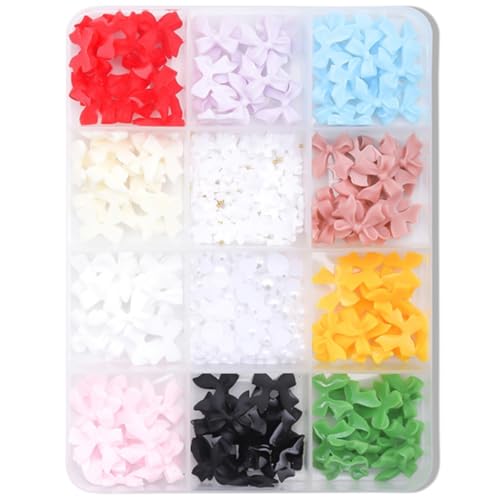 12 Gitter 3D-Schleifen gemischte Form Nägel Kunst Bowknot Nägel Kunst Nägel Kunst Dekorationen für Frauen Mädchen von JSGHGDF