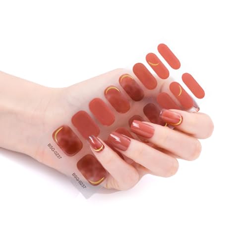 16 Teile/paket Nagel Wraps Frauen Nagellack Streifen Einfarbig Selbstklebende Fingernagel Aufkleber Nägel Acryl Nagel Streifen von JSGHGDF