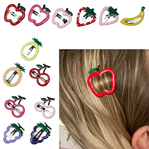50-teilige Kleine Haare Clip Metal Haarnadeln Süße Haare Barrettes Süße Obsthaarzubehör Für Kinder Mädchen Frauen von JSGHGDF