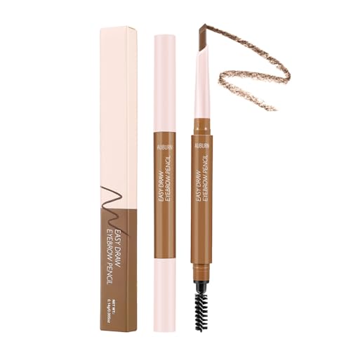 Augenbrauenstift mit Pinsel, Doppelkopf-Augenbrauenstift, für natürlich aussehendes Make-up für den täglichen Gebrauch, mit Pinsel, Doppelkopf-Baue für Mädchen von JSGHGDF
