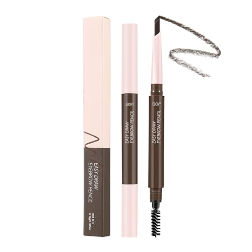 Augenbrauenstift mit Pinsel, Doppelkopf-Augenbrauenstift, für natürlich aussehendes Make-up für den täglichen Gebrauch, mit Pinsel, Doppelkopf-Baue für Mädchen von JSGHGDF