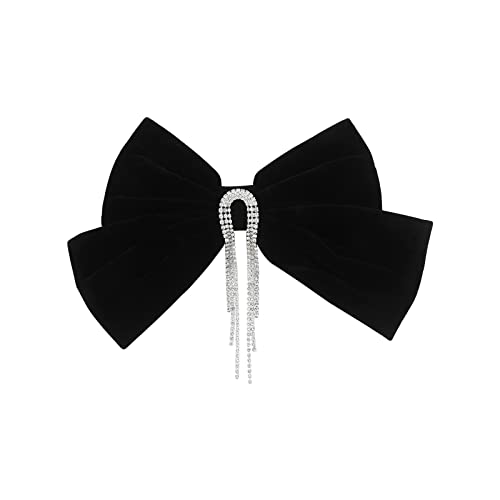 Delicate Bowknot Form Haarclip Ponytail Decors Winter Kopfbedeckung Weiblicher Haarnadel Mit Strassquasten von JSGHGDF