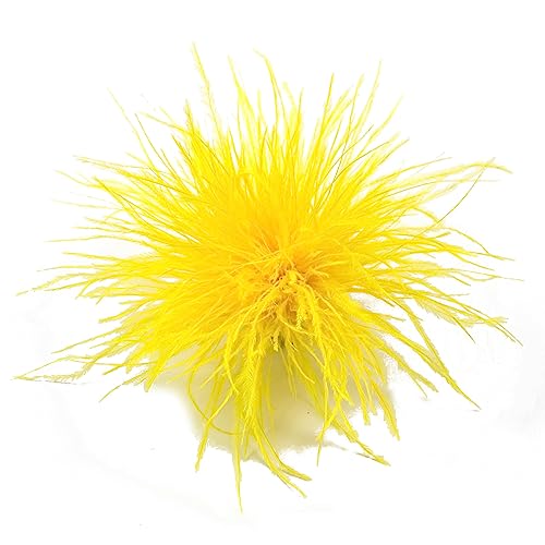 Feder Brosche Frauen Mode Stellstifte Haarhut Accessoires Strauß Corsage Pin Lappelstifte Für Pullover Feder Corsage Pin von JSGHGDF