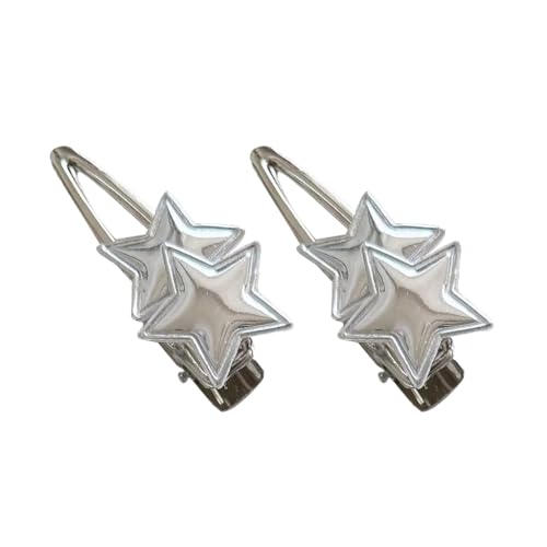 JSGHGDF 1 Paar/1 Stück metallisch glänzende Stern-Haarnadel für Damen, Punk, Pony, Haarspange, Ästhetik, metallisches Haar-Accessoire JSGHGDF 1 Paar/1 Stück metallisch glänzende Stern-Haarnadel für Damen, Punk, Pony, Haarspange, Ästhetik, metallisches Haar-Accessoire von JSGHGDF