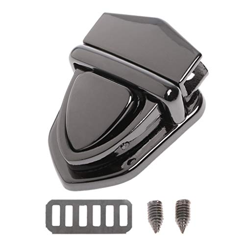 JSGHGDF 1 x Drehschlösser, Drehverschluss, Metallverschluss, Handtasche, Umhängetasche, Geldbörse, Schwarz von JSGHGDF