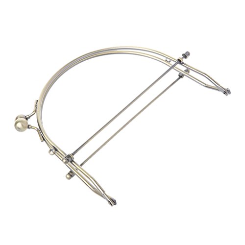 JSGHGDF 1 x halbrunder Metallrahmen, Kussverschluss, Schloss, Geldbörse, Tasche, Handtaschengriff, bronze von JSGHGDF