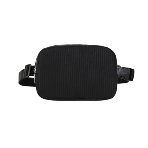 JSGHGDF 2023 Hüfttasche PU Pack Große Kapazität Einfarbig Gürtel Brusttasche für Frauen Mädchen Vielseitige Crossbody Gürteltasche, Schwarz von JSGHGDF