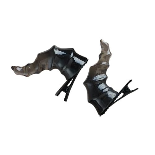 JSGHGDF 2PCS Horn Haarnadel Frauen Teenager Goth Haar Clip Halloween Karneval Party Haar Clip von JSGHGDF