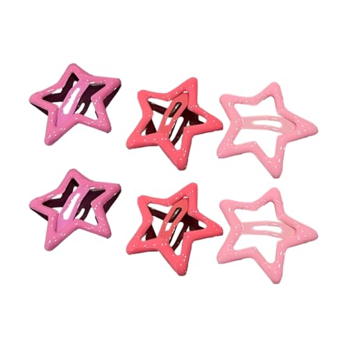 JSGHGDF 6 Stück Hohle Stern Haarnadeln Haarspange Haarnadel Haarspange Haarspange Kopfbedeckung Haarnadel für Mädchen von JSGHGDF