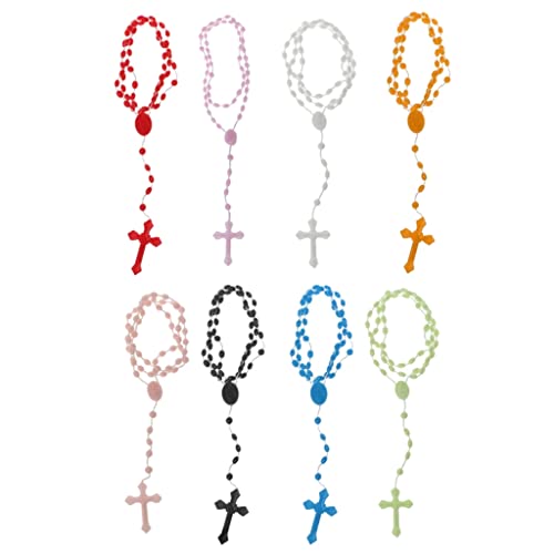 JSGHGDF 8 Farben Schöne Leuchten In Dunklen Rosenkranzperlen Für Cross Halskette Schmuck Noctilucent Must Have For Catholicism Betenpassungsname von JSGHGDF