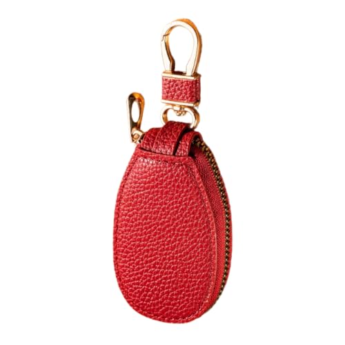 JSGHGDF Autoschlüssel-Brieftaschen für Frauen und Paare, tragbare Türschlüsselaufbewahrung mit Multifunktion, burgunderfarben von JSGHGDF