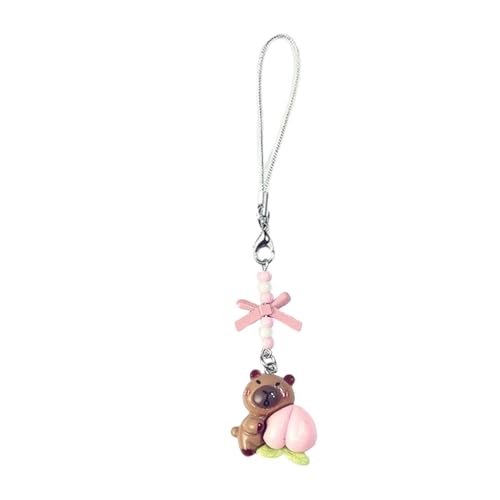 JSGHGDF Bezaubernder Handy-Anhänger mit Capybaras-Perlen, hübscher handgefertigter Harz-Schlüsselanhänger für Frauen und Mode-Enthusiasten, Stil 1, Medium JSGHGDF Bezaubernder Handy-Anhänger mit Capybaras-Perlen, hübscher handgefertigter Harz-Schlüsselanhänger für Frauen und Mode-Enthusiasten, Stil 1, Medium von JSGHGDF
