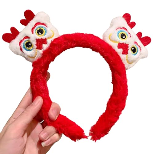 JSGHGDF Chinesischer Löwen-Tier-Stirnband für Damen und Mädchen, Löwendekor, Kopfbedeckung, Plüsch, Löwe, Tier für Neujahrsparty JSGHGDF Chinesischer Löwen-Tier-Stirnband für Damen und Mädchen, Löwendekor, Kopfbedeckung, Plüsch, Löwe, Tier für Neujahrsparty von JSGHGDF