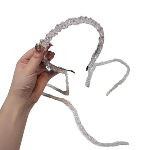 JSGHGDF Elegantes Stirnband mit Kristallperlen, lange Quasten, Kopfschmuck, Haarreif mit langer Kette JSGHGDF Elegantes Stirnband mit Kristallperlen, lange Quasten, Kopfschmuck, Haarreif mit langer Kette von JSGHGDF