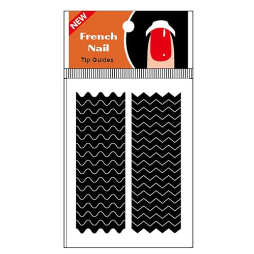 JSGHGDF French Tip Guides Selbstklebende French Manicure Streifen Aufkleber für Hilfsdekoration Schablone von JSGHGDF