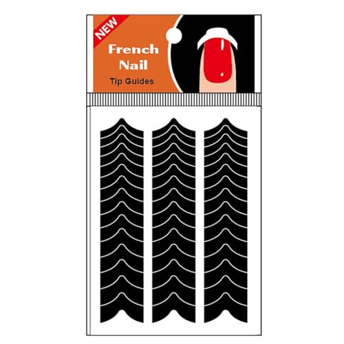 JSGHGDF French Tip Guides Selbstklebende French Manicure Streifen Aufkleber für Hilfsdekoration Schablone von JSGHGDF