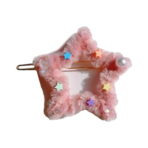 JSGHGDF Frühlings-Plüschstern-Haarnadel für Damen, süßer Charm, Haarspange, ästhetisches Haar-Accessoire JSGHGDF Frühlings-Plüschstern-Haarnadel für Damen, süßer Charm, Haarspange, ästhetisches Haar-Accessoire von JSGHGDF