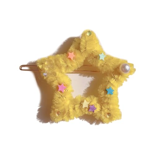 JSGHGDF Frühlings-Plüschstern-Haarnadel für Damen, süßer Charm, Haarspange, ästhetisches Haar-Accessoire JSGHGDF Frühlings-Plüschstern-Haarnadel für Damen, süßer Charm, Haarspange, ästhetisches Haar-Accessoire von JSGHGDF