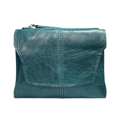 JSGHGDF Funktionelle Geldbörse aus PU-Leder mit Blockierung und Tasche für Reisen, Business, modische Geldbörse, Kartenhalter, blau von JSGHGDF