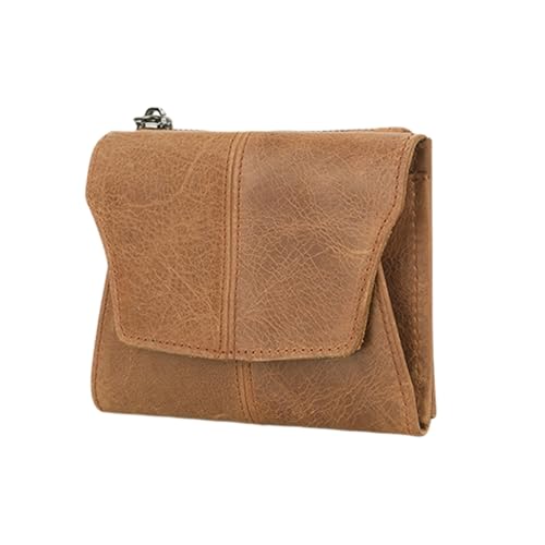 JSGHGDF Funktionelle Geldbörse aus PU-Leder mit Blockierung und Tasche für Reisen, Business, modische Geldbörse, Kartenhalter, braun von JSGHGDF