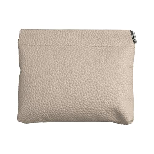 JSGHGDF Geldbörse aus PU-Leder, Metall-Federverschluss für einfachen Zugriff, kleine Kleingeldbörsen, Kartenhalter, kompakte Geldbrieftasche, grau von JSGHGDF