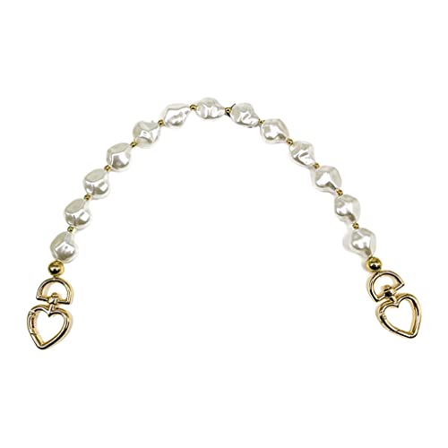 JSGHGDF Geldbörsenketten-Verlängerungen, Taschengurt-Verlängerungen, Kunstperlen, Geldbörsen-Kettenriemen mit Schnallen für Handtasche, Geldbörse, Taschen, Goldener D-Schwanz von JSGHGDF