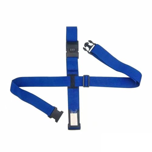 JSGHGDF Gepäckgurt für Männer und Frauen, Verstellbarer Koffergürtel, Packgurt mit Schnellverschluss-Schnalle, Reisezubehör, blau, S von JSGHGDF