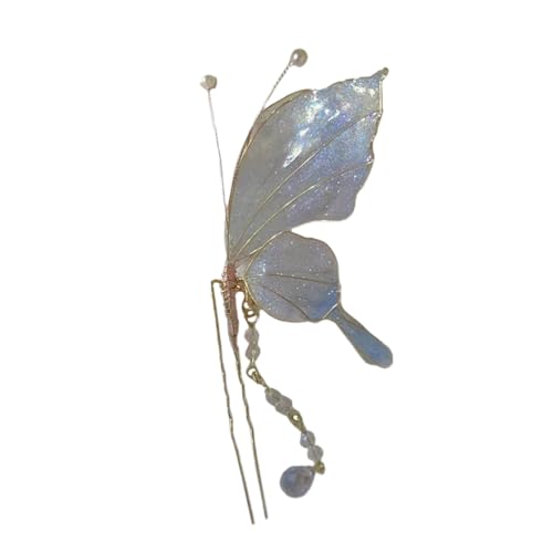 JSGHGDF Glitzernder Schmetterling Filigranes Haarstock Buyao Für Mädchen Alte Chinesische Haarnadel Traditionelle Hanbiuk Dekorative Cosplay von JSGHGDF