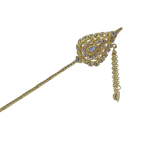 JSGHGDF Gold Haar Gold Thai Haarstab Dutts Haargabel Thai Traditioneller Gold Haarstab Thai Haarnadel JSGHGDF Gold Haar Gold Thai Haarstab Dutts Haargabel Thai Traditioneller Gold Haarstab Thai Haarnadel von JSGHGDF