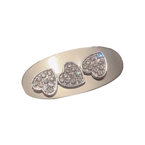 JSGHGDF Haarspange mit Herz-Strasssteinen für Damen, Seitenclip, Haarspangen, süßer, cooler Stern, Haarschmuck von JSGHGDF